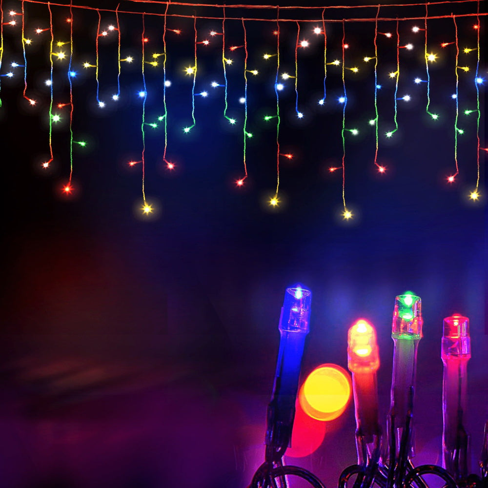 32M Christmas Lights Icicle Light 960 LED Multi-coloured Jingle Jollys - SuperSaverAU - view 7