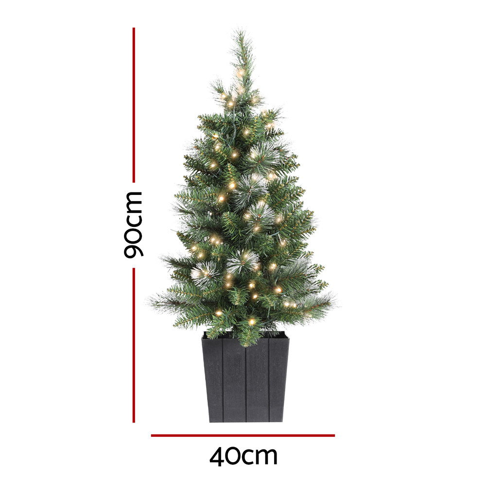 Jingle Jollys Christmas Tree 90cm Potted Xmas Tree Party Decorations - SuperSaverAU - view 2