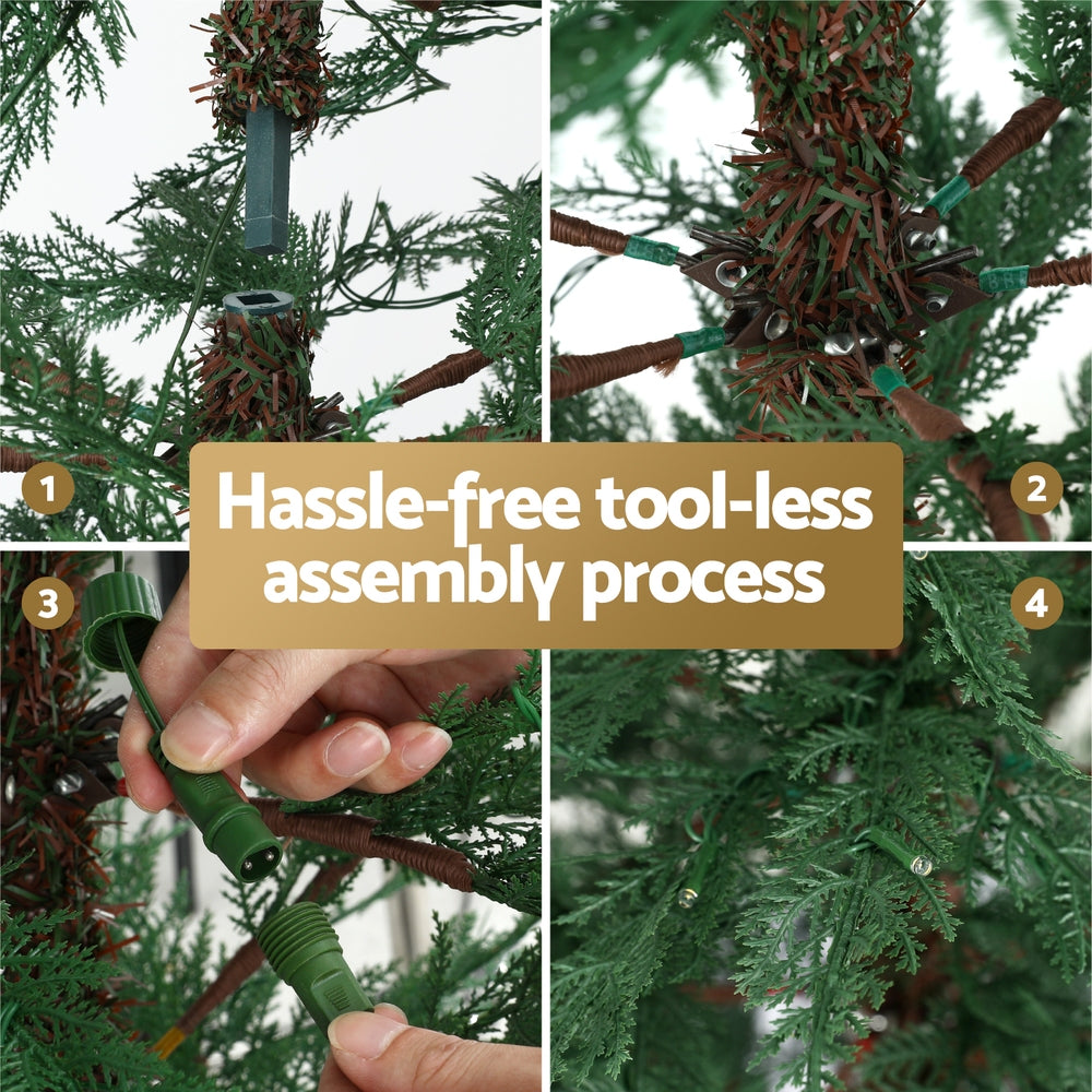 Jingle Jollys Christmas Tree 1.5M LED Xmas Tree Sparse 263 Tips Party Decoration - SuperSaverAU - view 6