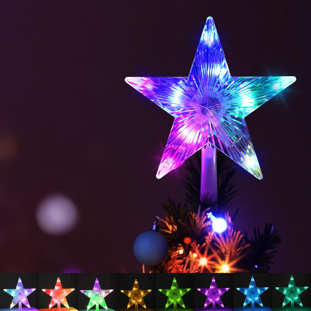 Jingle Jollys Christmas Tree Topper Star RGB LED Xmas Decor 80 Modes APP Control - SuperSaverAU - view 6