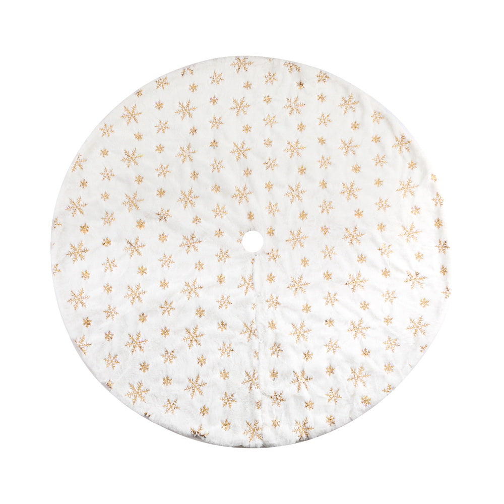 Jingle Jollys Christmas Tree Skirt 120cm Snowflake Ornaments Xmas Decorations - SuperSaverAU - view 1