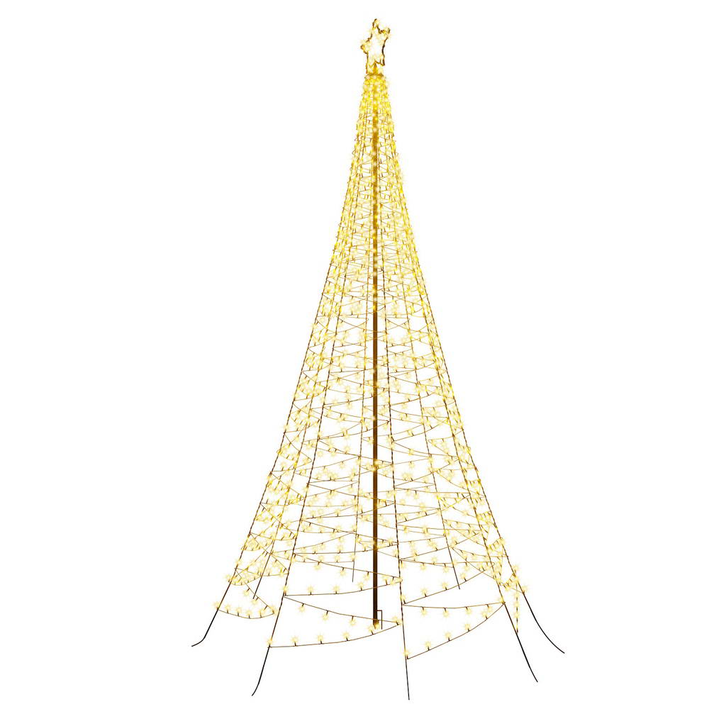 3.6M Christmas Tree 800 LED Solar Net Lights Jingle Jollys - SuperSaverAU - view 3