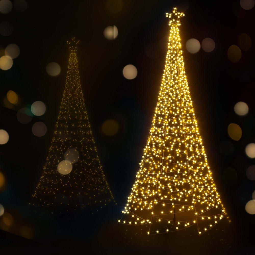 3.6M Christmas Tree 800 LED Solar Net Lights Jingle Jollys - SuperSaverAU - view 7