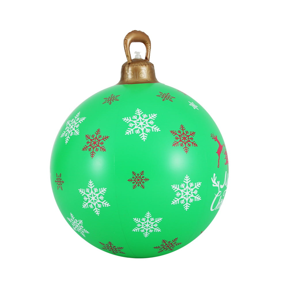 Jingle Jollys Christmas Inflatable Ball Bauble 60cm Outdoor Decoration Green - SuperSaverAU - view 3