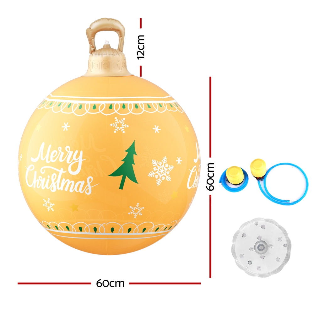 Jingle Jollys Christmas Inflatable Ball 60cm Led Illuminated Xmas Decoration - SuperSaverAU - view 2