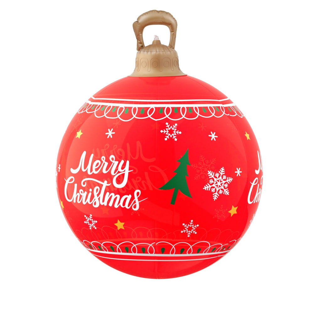 Jingle Jollys Christmas Inflatable Ball 60cm Led Illuminated Xmas Decoration Red - SuperSaverAU - view 3
