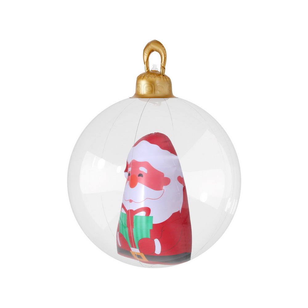 Jingle Jollys Christmas Inflatable Ball 60cm Santa Decoration Giant Bauble Clear - SuperSaverAU - view 3