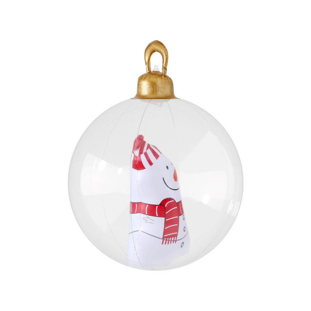 Jingle Jollys Christmas Inflatable Ball 60cm Snowman Decoration Giant Bauble - SuperSaverAU - view 3