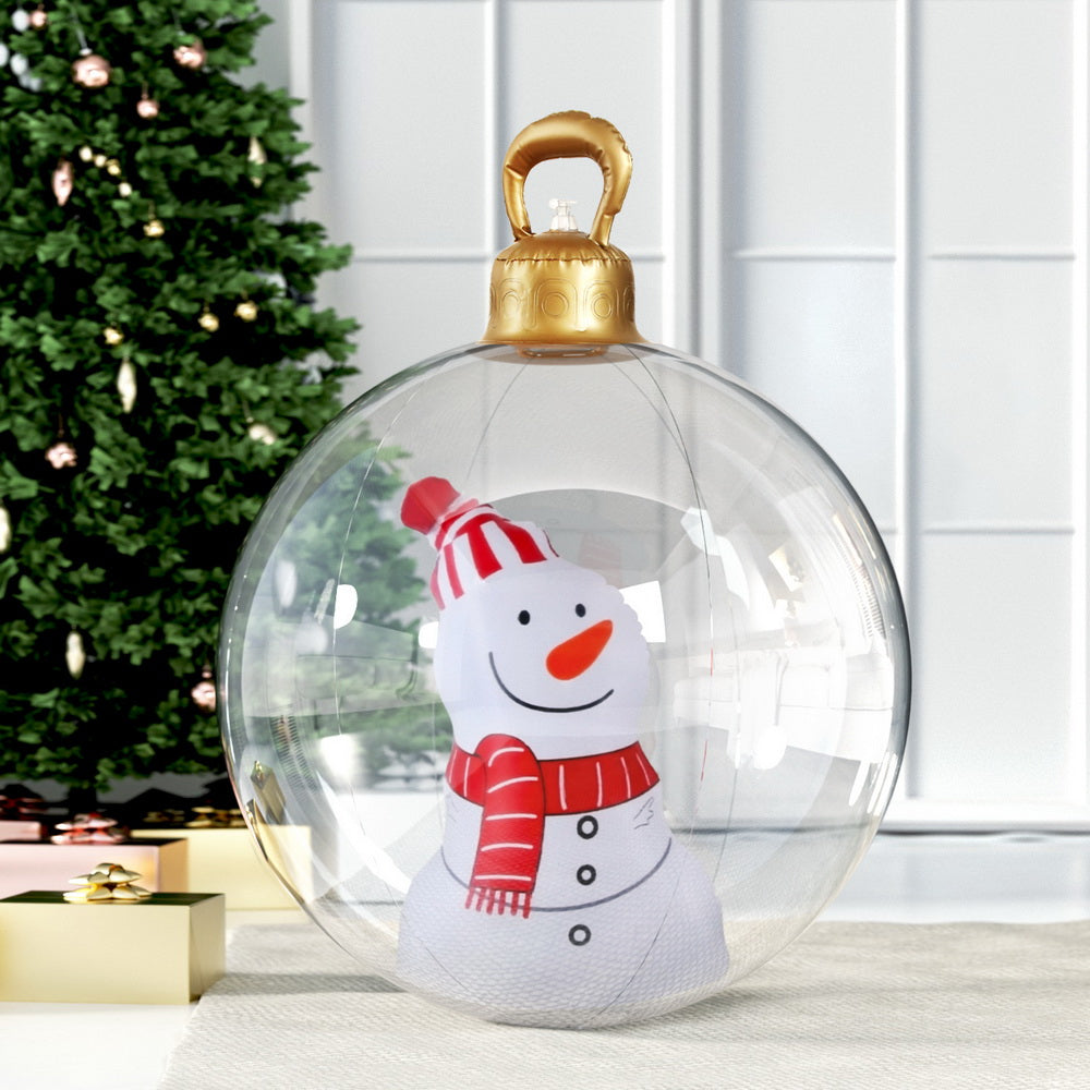 Jingle Jollys Christmas Inflatable Ball 60cm Snowman Decoration Giant Bauble - SuperSaverAU - view 7
