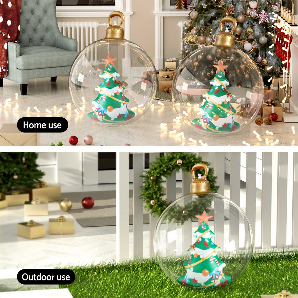 Jingle Jollys Christmas Inflatable Ball 60cm Tree Decoration Giant Bauble Clear - SuperSaverAU - view 5