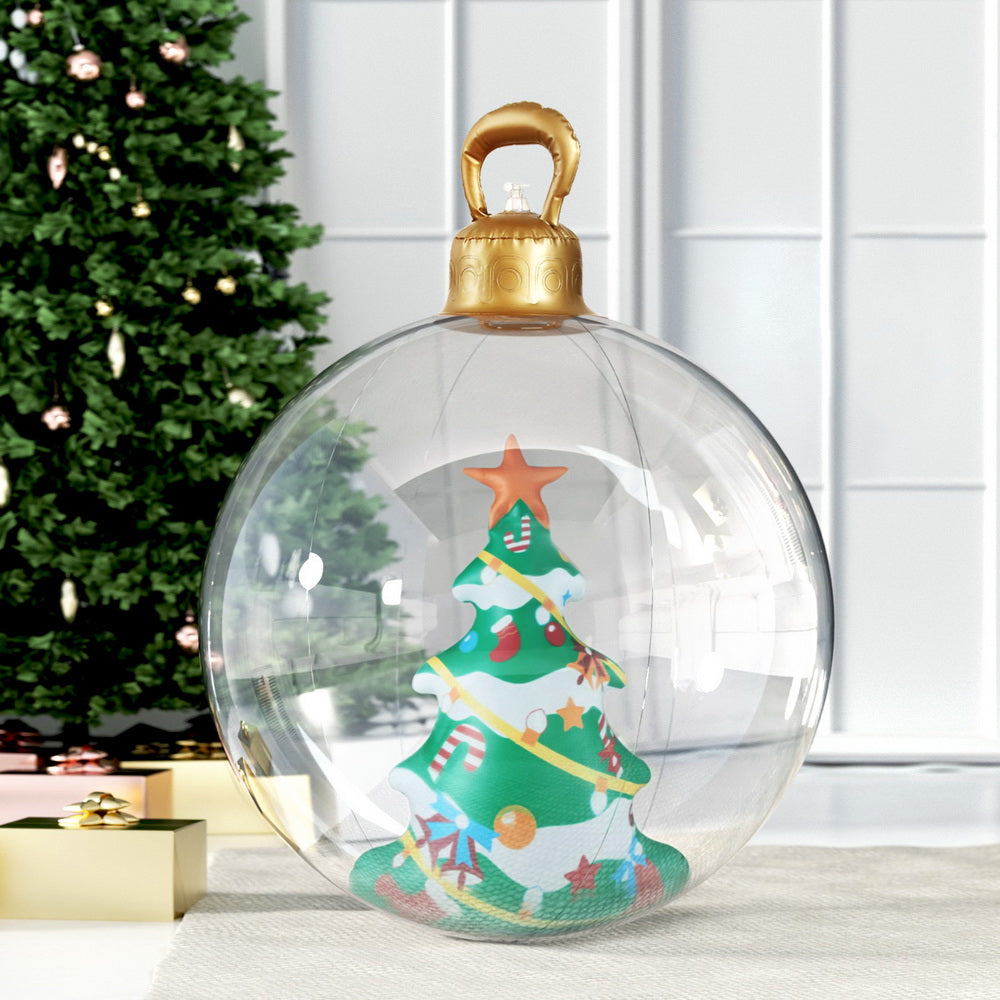 Jingle Jollys Christmas Inflatable Ball 60cm Tree Decoration Giant Bauble Clear - SuperSaverAU - view 7