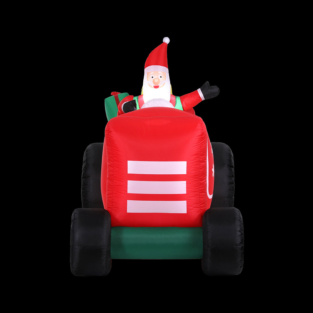 Jingle Jollys Christmas Inflatable Santa Truck 2.6M Length LED Decorations Illuminated - SuperSaverAU - view 3