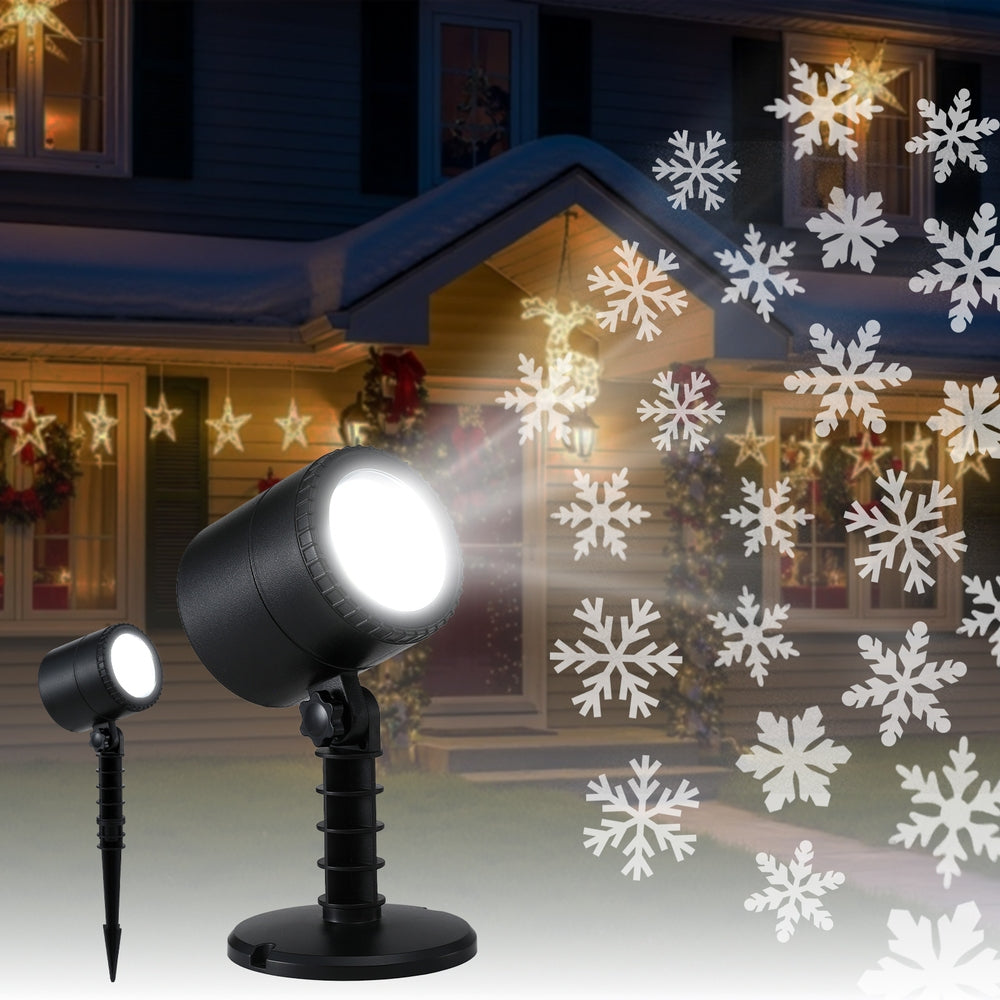 Jingle Jollys Christmas Lights Laser Light Snowflake Projector Indoor Outdoor - SuperSaverAU - view 6