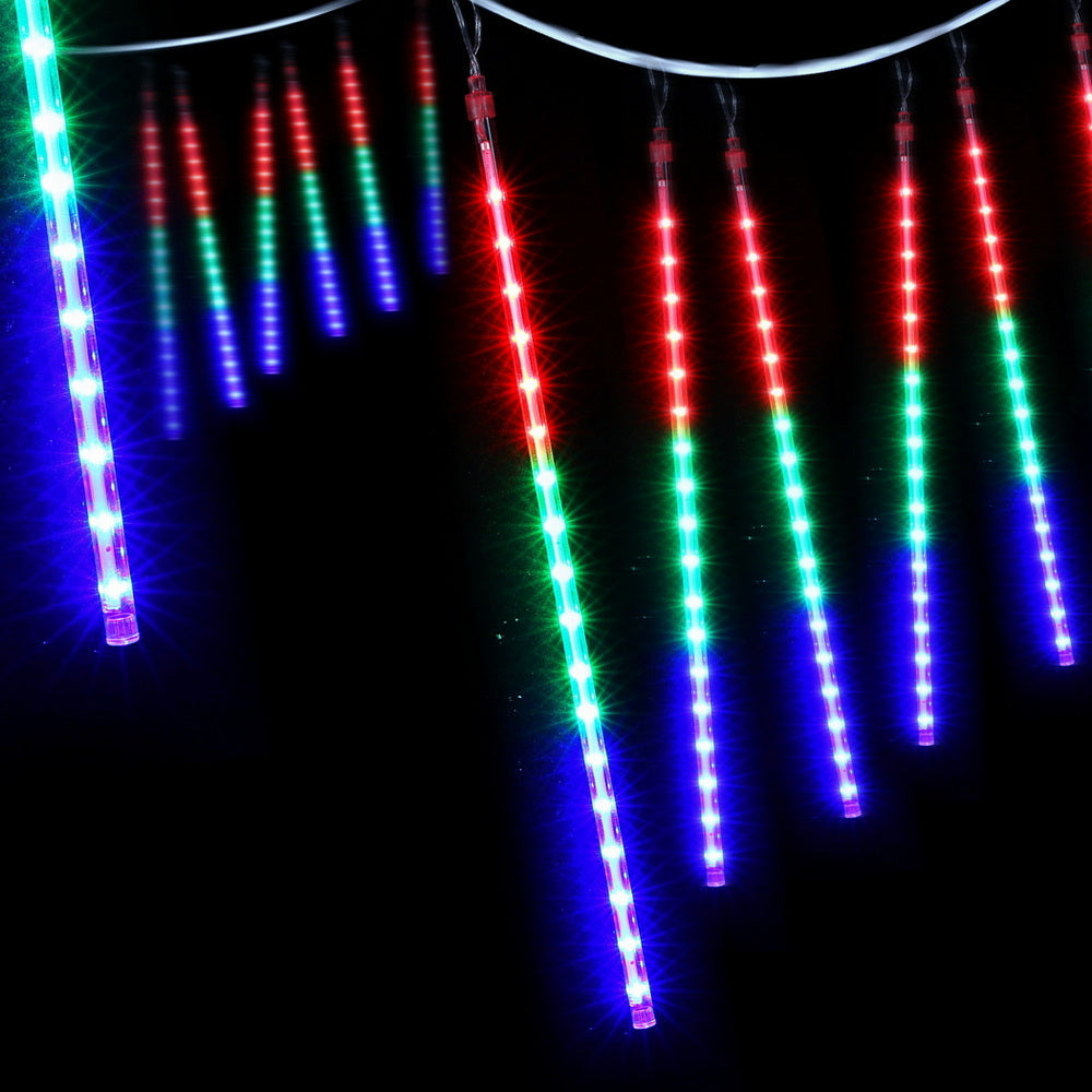 Jingle Jollys 7M Christmas Lights Shower Light 288 LED Icicle Falling Metor - SuperSaverAU - view 3