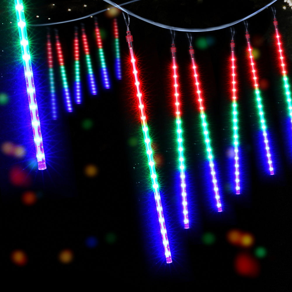 Jingle Jollys 7M Christmas Lights Shower Light 288 LED Icicle Falling Metor - SuperSaverAU - view 7