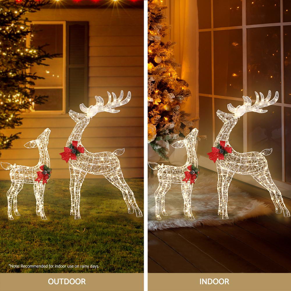 2 PCS Christmas Lights 170 LED Fairy Light Reindeer Decorations Jingle Jollys - SuperSaverAU - view 4
