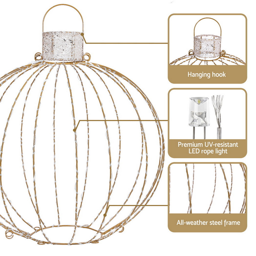 Jingle Jollys Christmas Lights 320 LED Fairy Light 3pcs Ball Decorations Set - SuperSaverAU - view 6