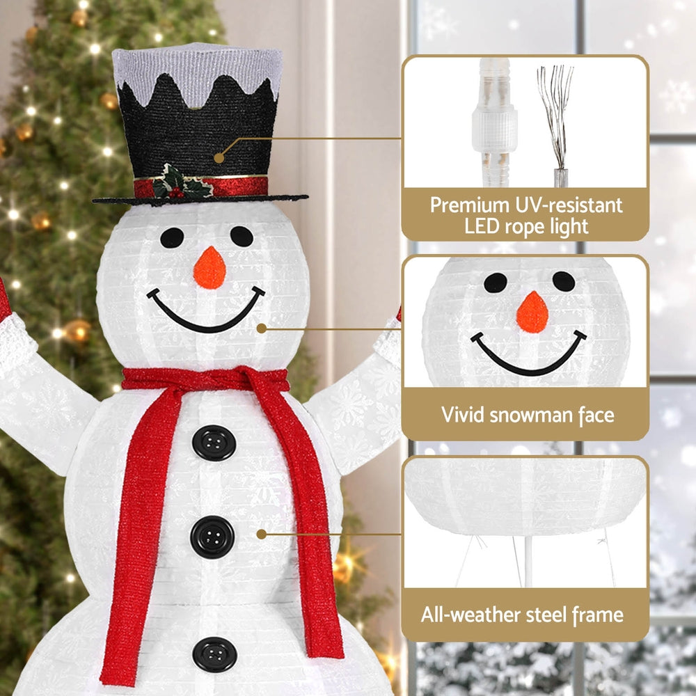1.7M Christmas Lights 200 LED Fairy Light Snowman Decorations Jingle Jollys - SuperSaverAU - view 6