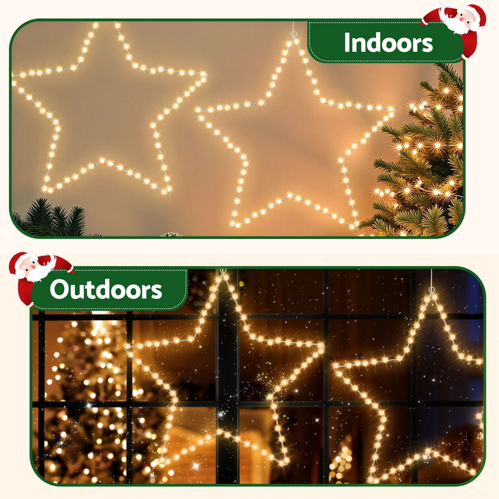 Jingle Jollys Christmas Lights 50cm Star 70 LED Xmas Decorations - SuperSaverAU - view 4