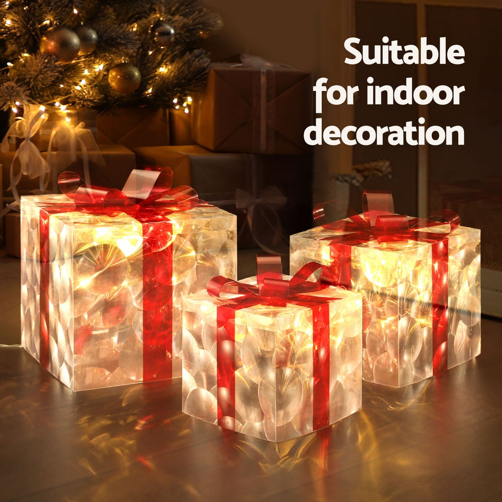3 PCS Christmas Lights 70 LED Fairy Light Gift Box Jingle Jollys - SuperSaverAU - view 5