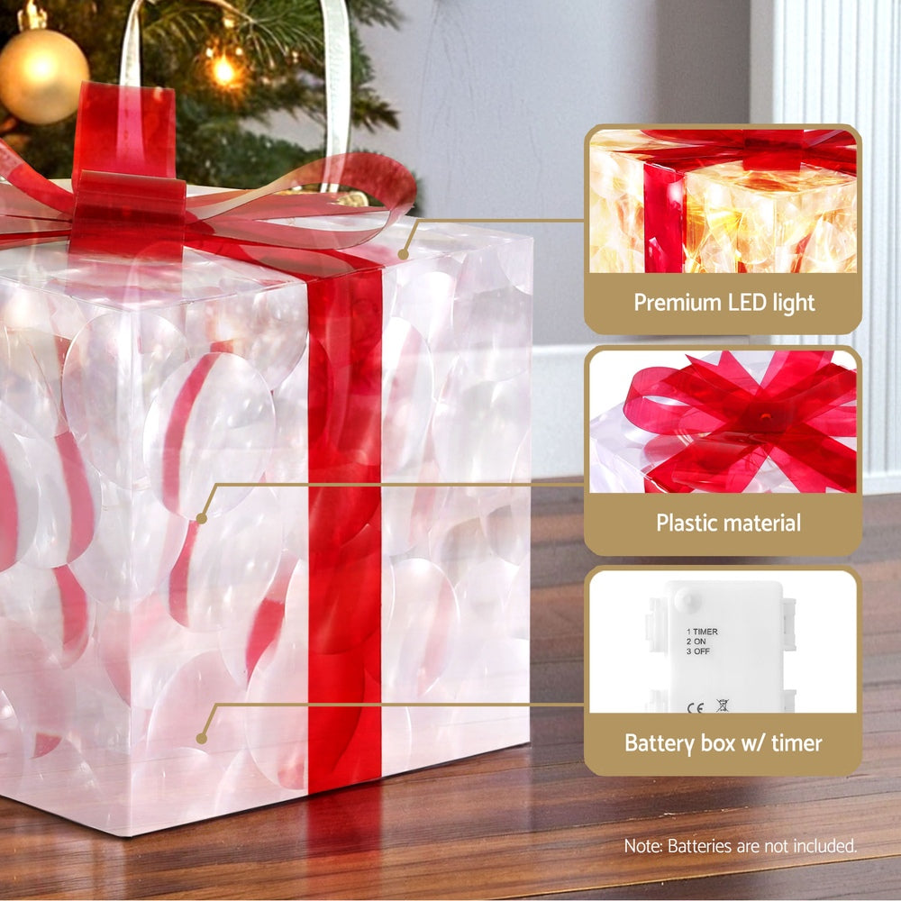 3 PCS Christmas Lights 70 LED Fairy Light Gift Box Jingle Jollys - SuperSaverAU - view 6