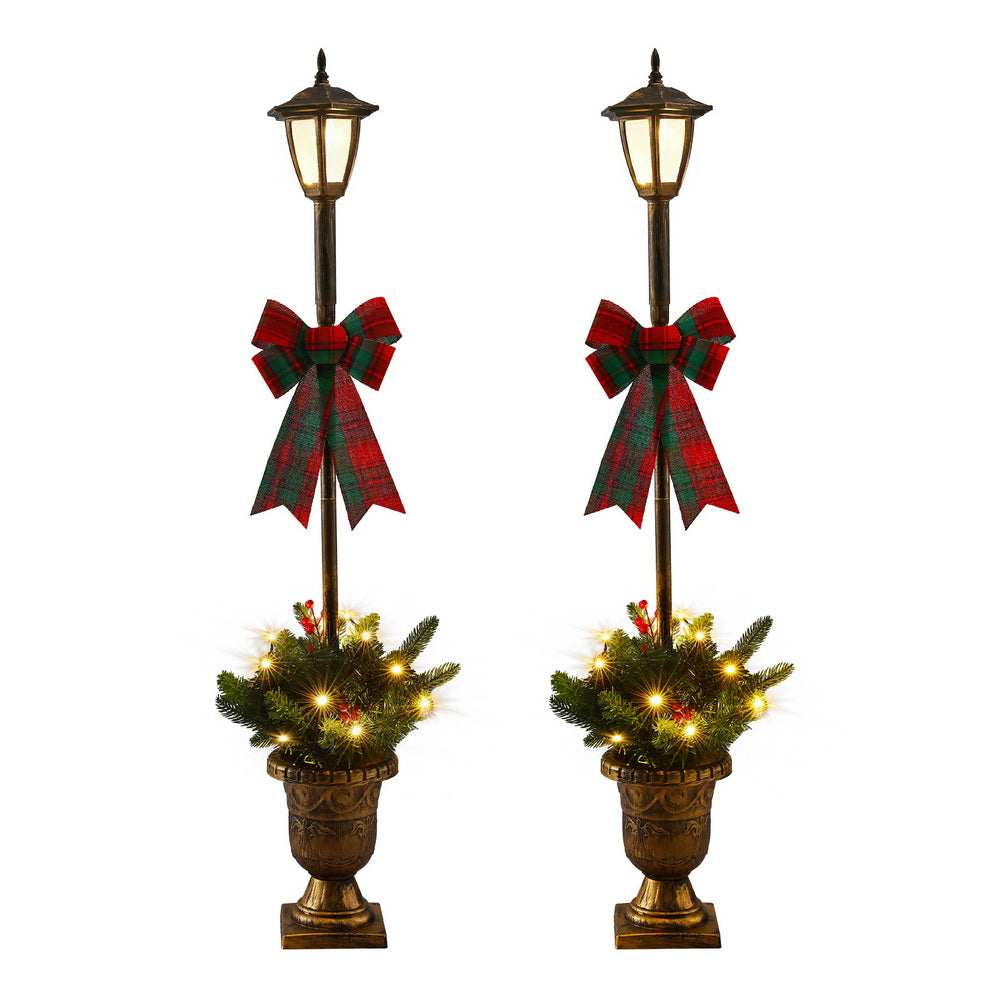 Jingle Jollys Christmas Lights 125cm Lamp Post 50 LED Fairy Light Decorations - SuperSaverAU - view 4