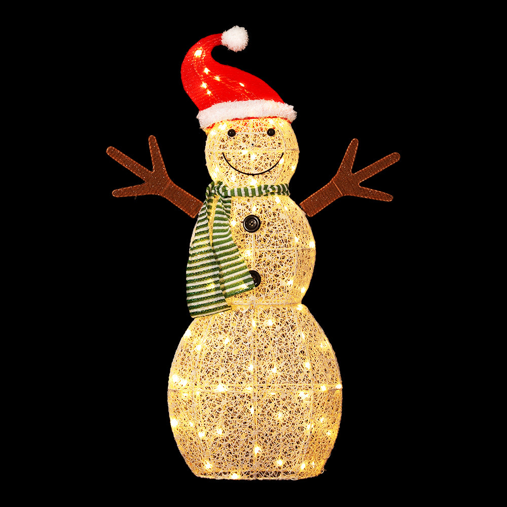 0.97M Christmas Lights Snowman 80 LED Decorations Jingle Jollys - SuperSaverAU - view 1