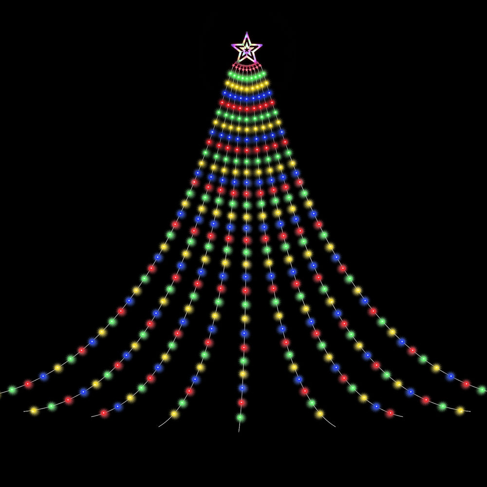 Jingle Jollys 3.8M Christmas Lights Waterfall String Light 340 LED - SuperSaverAU - view 2