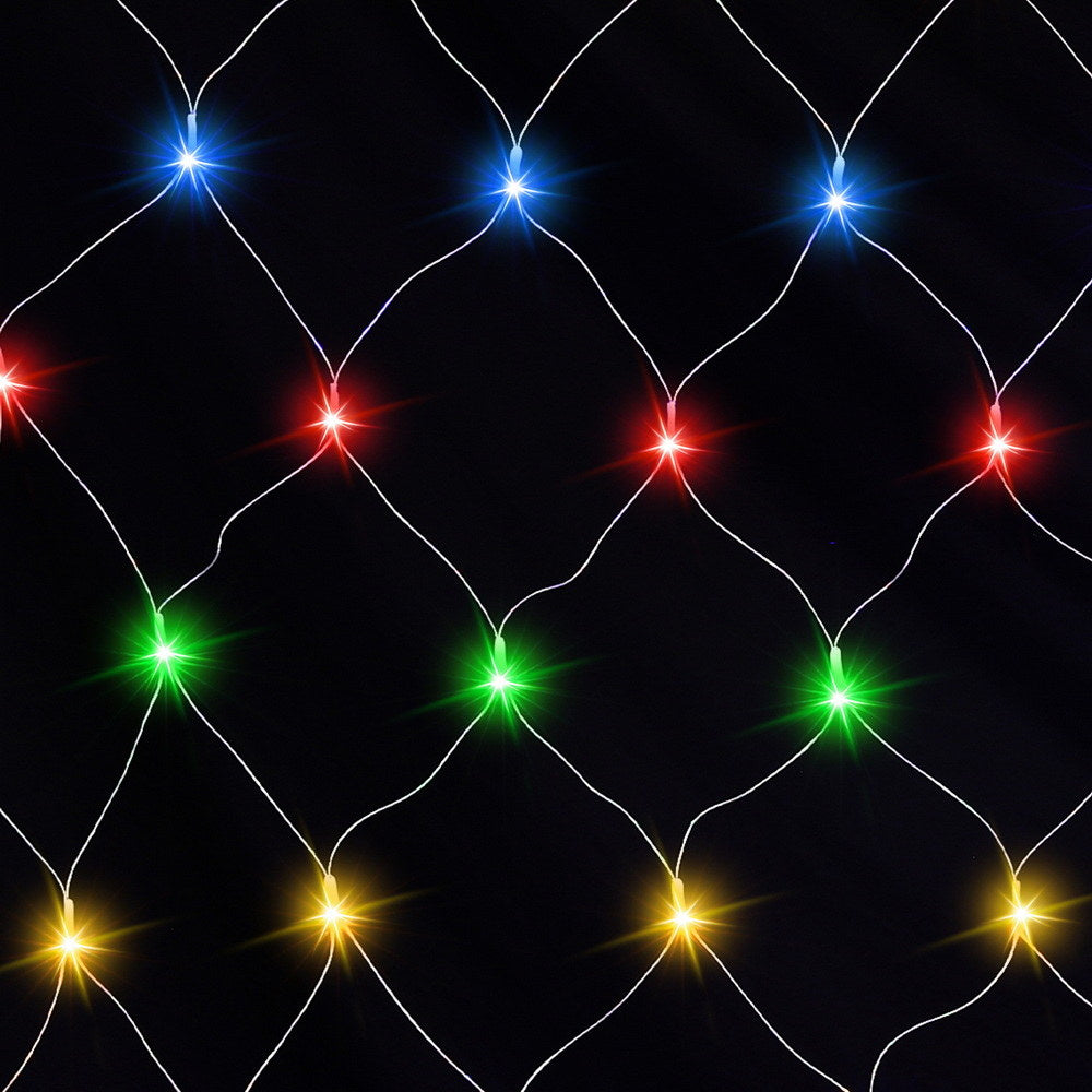 Jingle Jollys Christmas Lights 5Mx3M Net String Light 600 LED Colourful Beads - SuperSaverAU - view 2