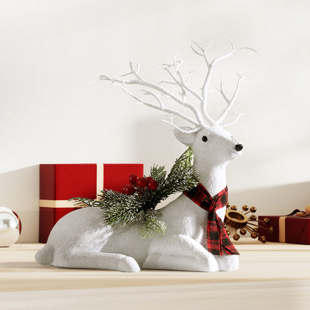 Jingle Jollys Christmas Reindeer 32cm Glitter Deer Ornaments Party Decorations - SuperSaverAU - view 7