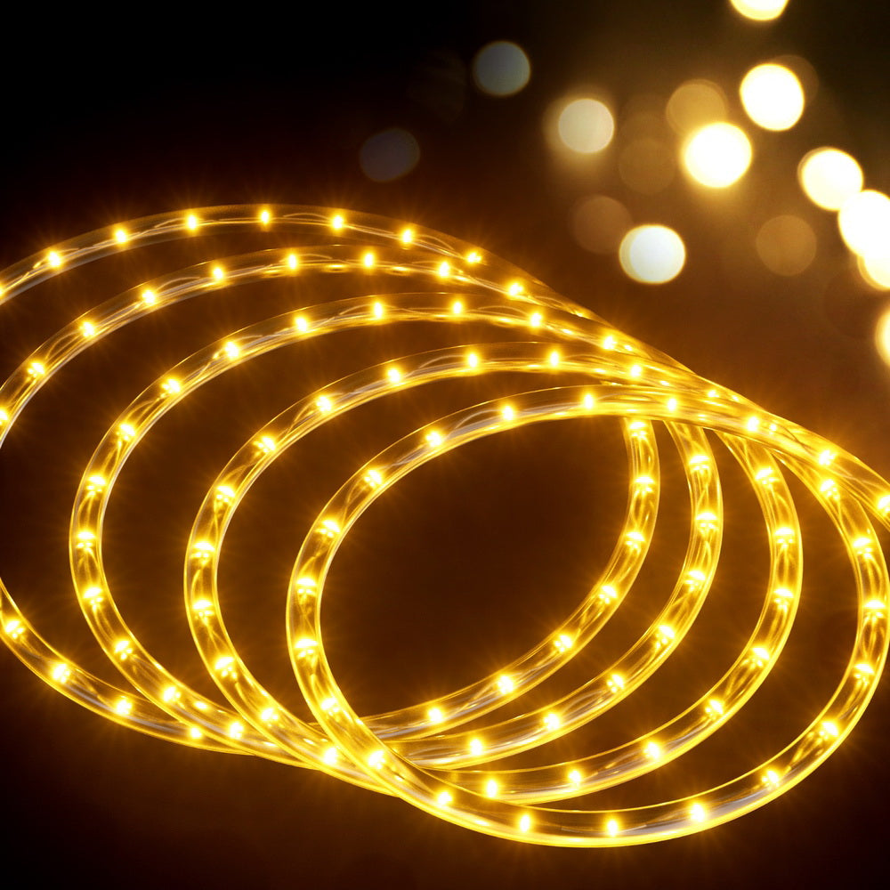 20M Christmas Lights String Rope Light Decorations 600 LED Warm Jingle Jollys - SuperSaverAU - view 3