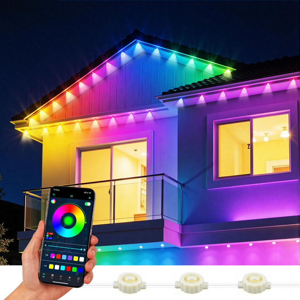 Jingle Jollys 15M Christmas Lights Permanent String Eaves Light 36 LED Decoration - SuperSaverAU - view 6