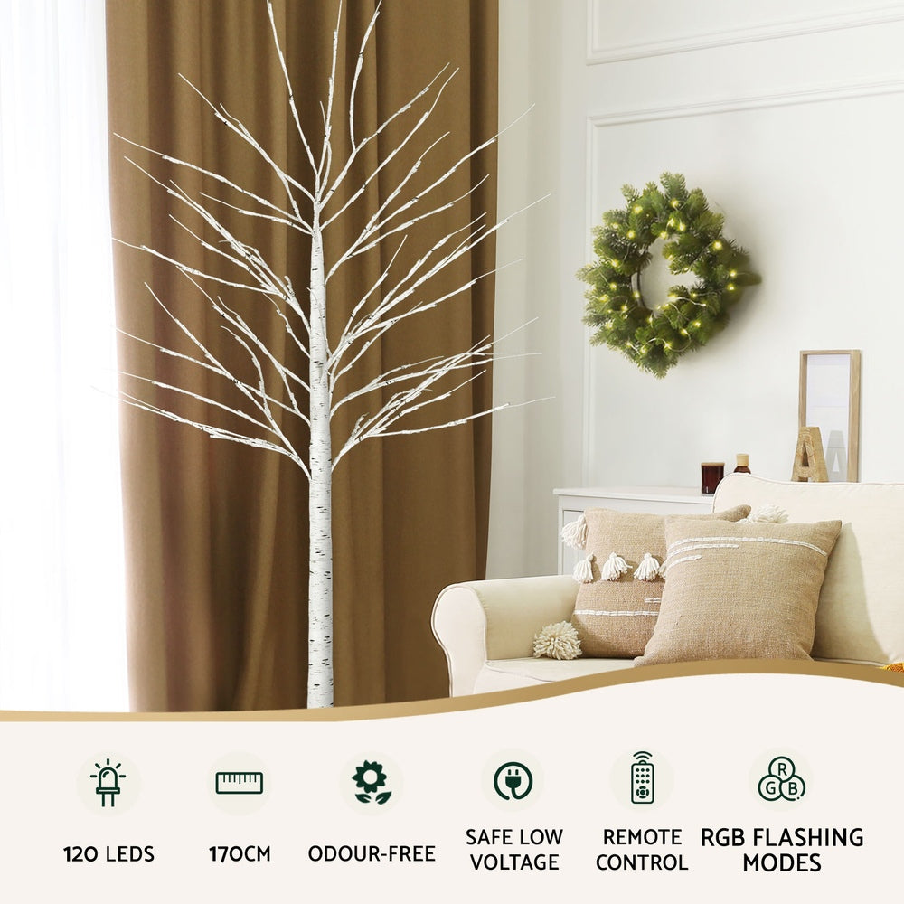 1.7M Christmas Tree 120 RGB LED Lights Jingle Jollys - SuperSaverAU - view 3