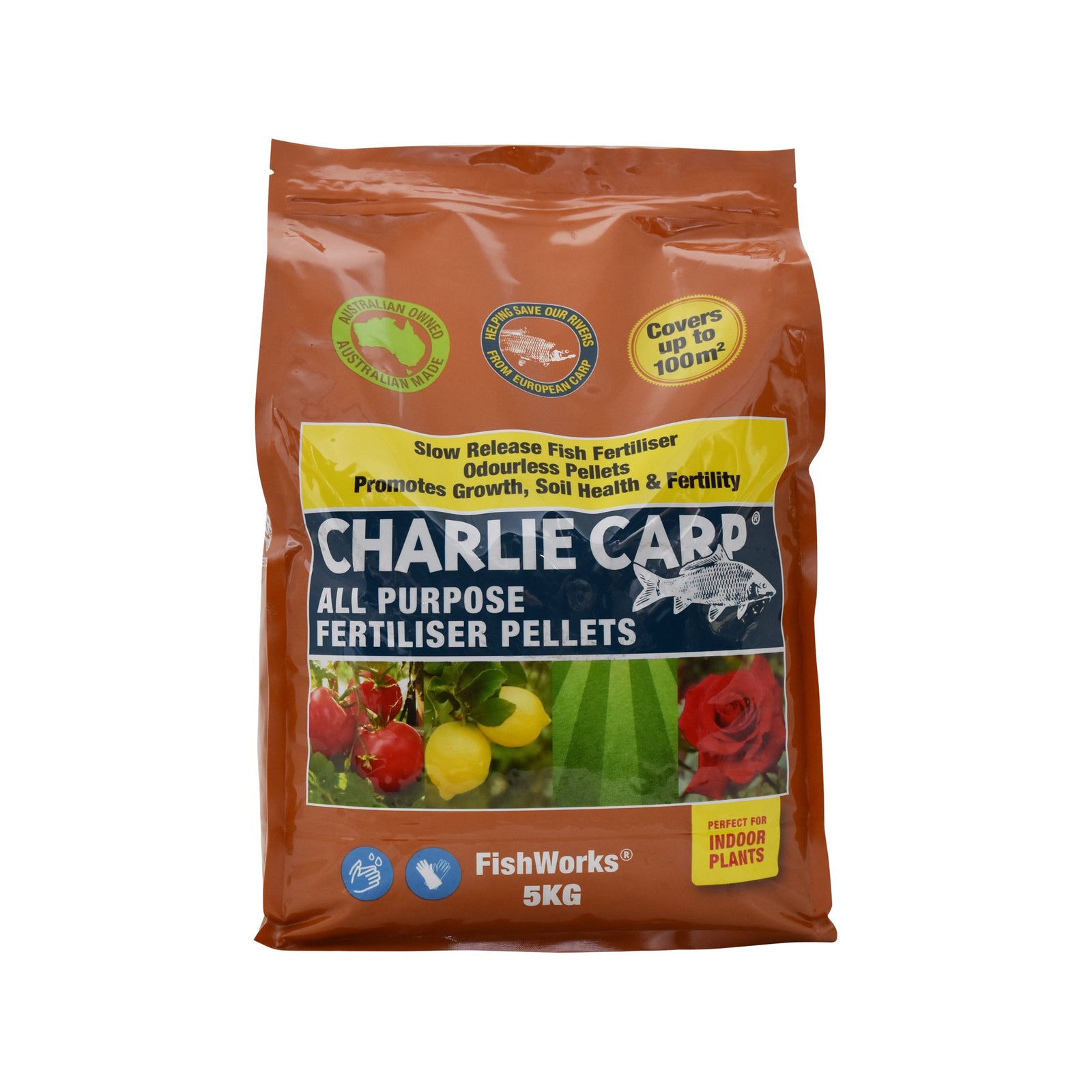 Charlie Carp All Purpose Fertiliser Pellets 5kg, Water Soluble, Safe for Vegetables