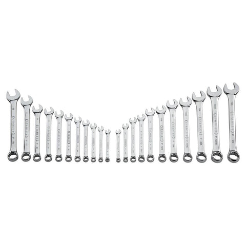 Stanley 22 Piece Metric/AF ROE Spanner Set Chrome Vanadium Steel Full Polish