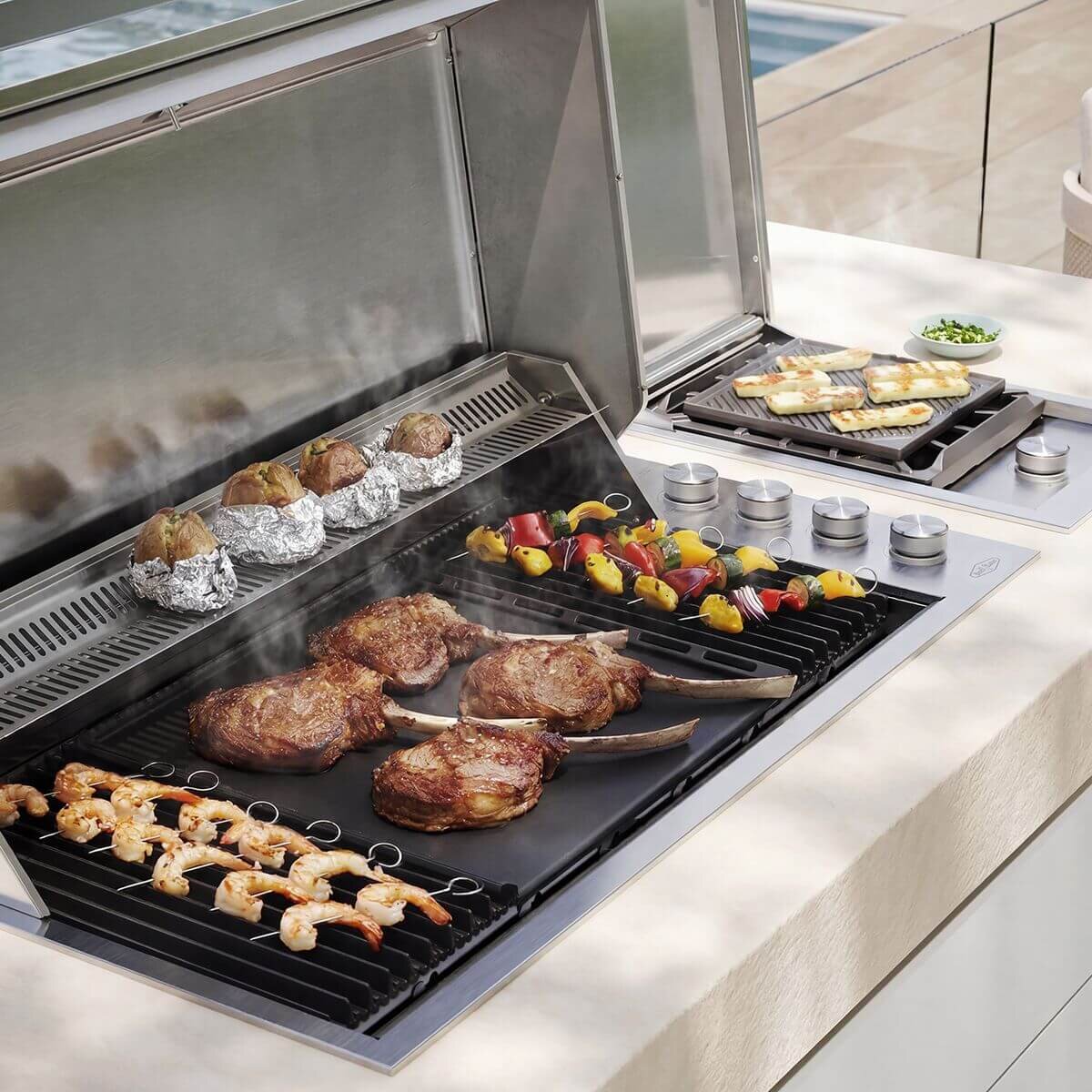 Beefeater ProLine 6 Burner Built-In Gas BBQ with Hood - 316 Marine Grade Stainless Steel - BSH158SB