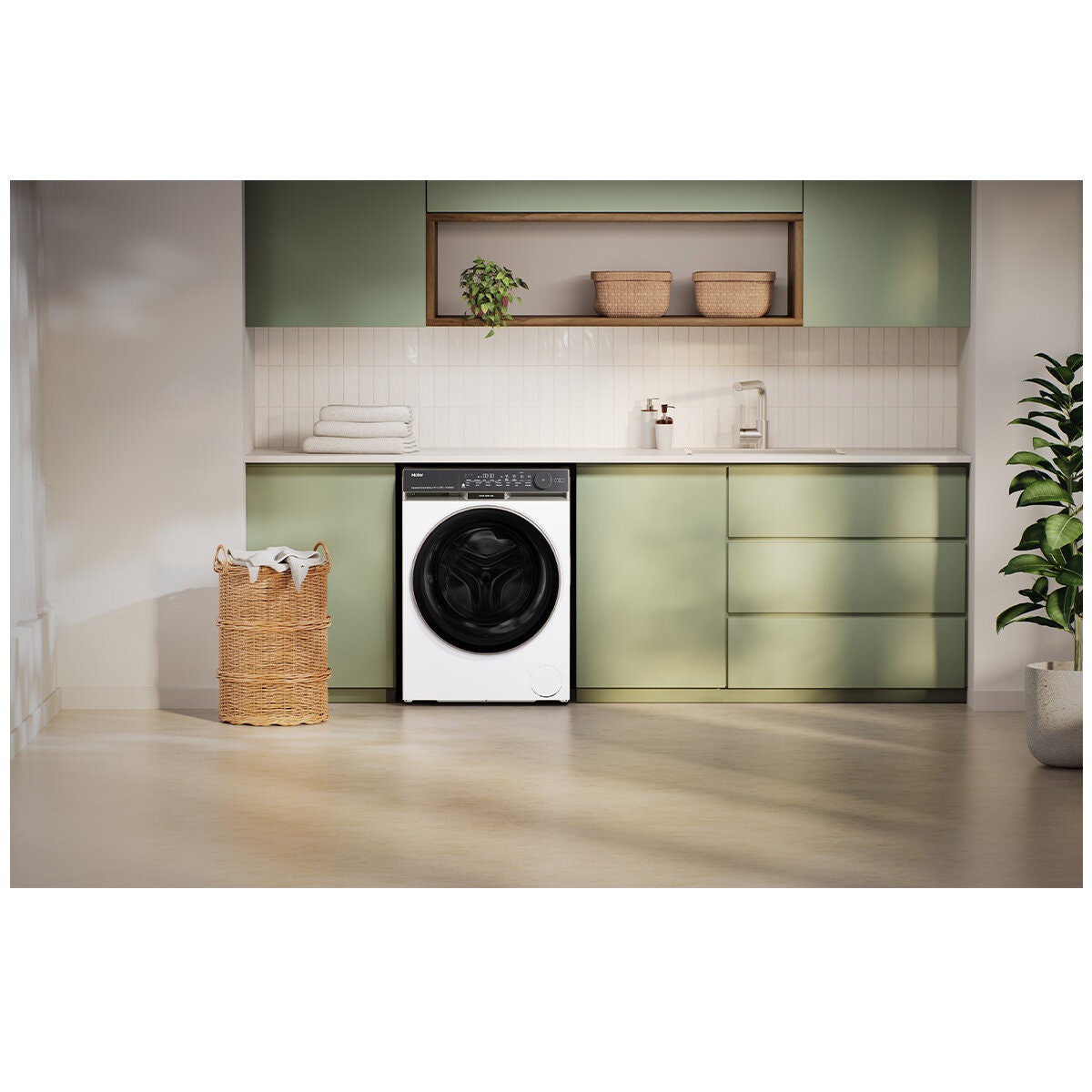 Haier 500 Series 12kg Front Loader - White, Ultra Fresh Air, UV Protect, 5 Star Energy - HWF12DW1