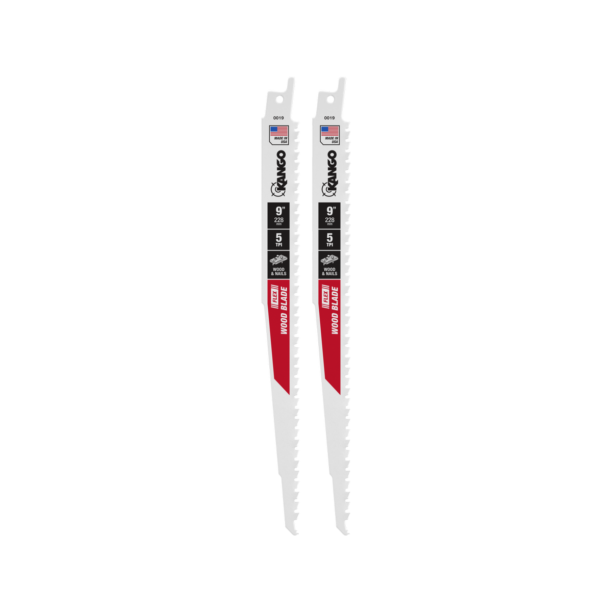 Kango 9" 5 TPI Wood Flex Reciprocating Saw Blade - 2 Pack