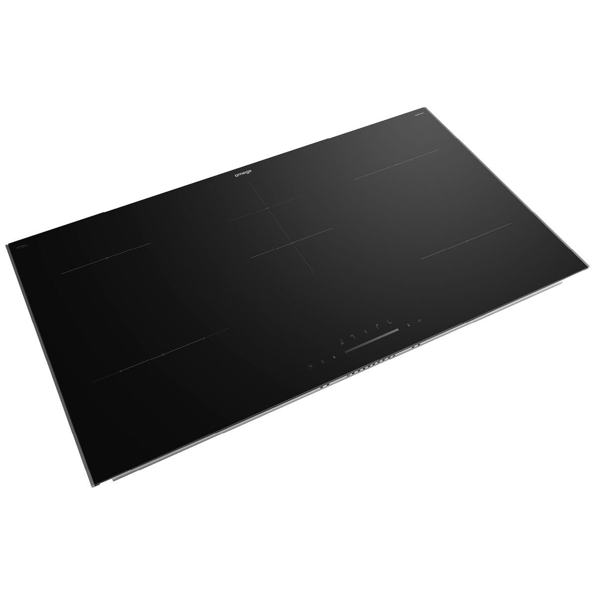 Omega 90cm ceramic cooktop - 5 zones, touch and slide controls, 2 DualZones, black glass - OCC905TZ