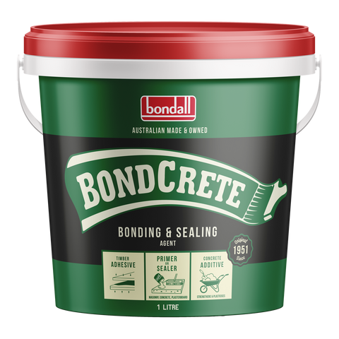 Bondall BondCrete 1L Cement Additive Clear Bonding & Sealing Agent