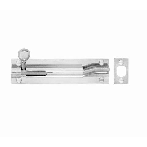 Delf Trade Offset Barrel Bolt 150 x 25 x 6.5mm Satin Chrome - Solid Brass