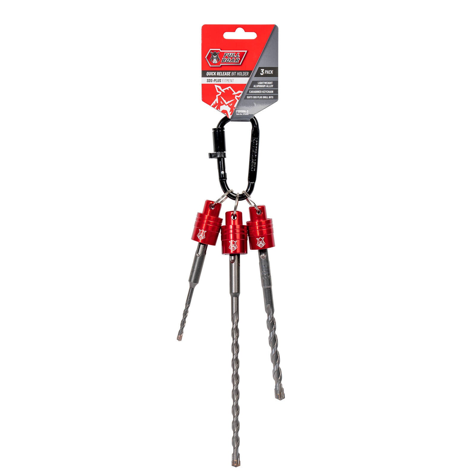 Full Boar 3 Pce SDS-Plus Fitment Quick Release Bit Holder