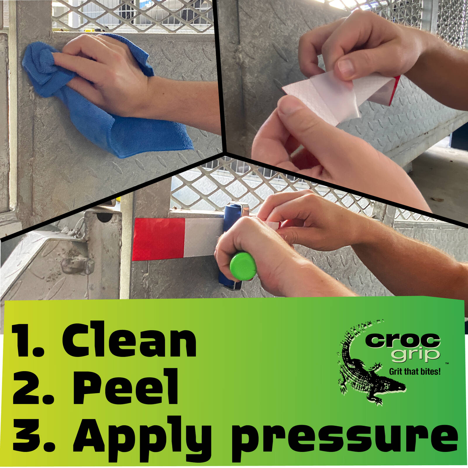 Croc Grip 10m x 50mm White Reflective Safety Tape