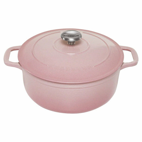 Chasseur Round French Oven - Cherry Blossom Pink Cast Iron - Induction Compatible - 19537