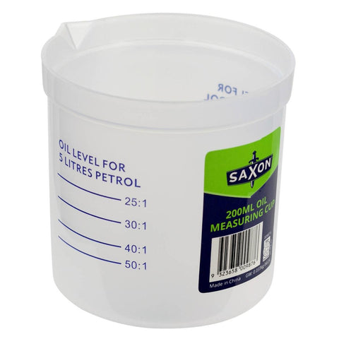 Saxon 200ml Measuring Cup - Oil Measurement Tool - 25:1 to 50:1 Ratios - SuperSaverAU - view 1