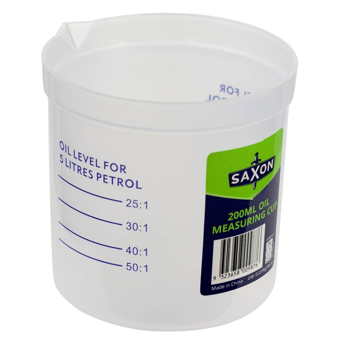 Saxon 200ml Oil Measuring Cup