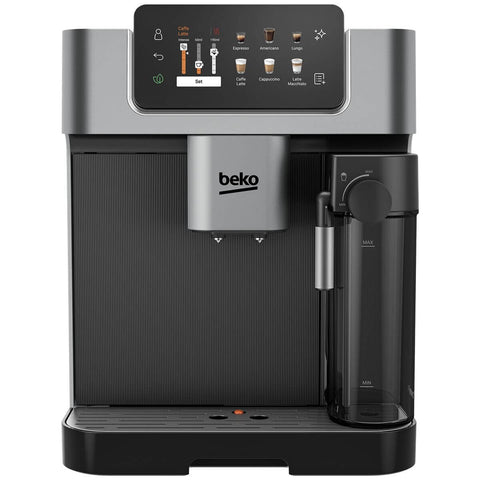 Beko CaffeExperto fully automatic espresso machine - 13 grind settings, milk cup, stainless steel - CEG7348X