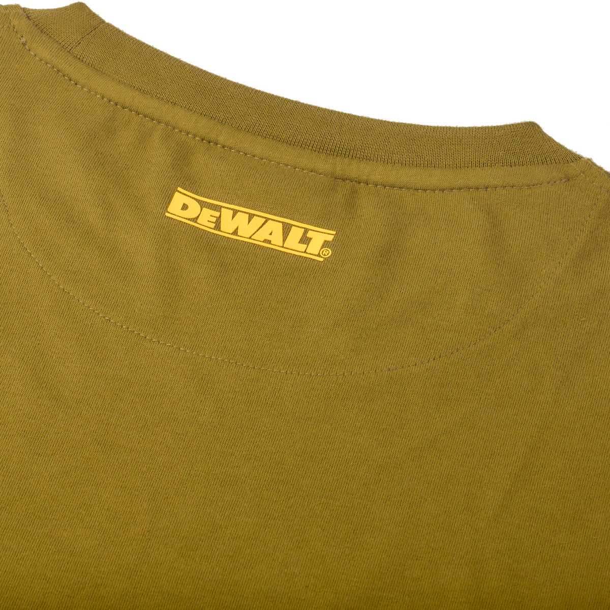 DEWALT Olive Typhoon Crew Neck Shirt - Men's Size M, Cotton Polyester