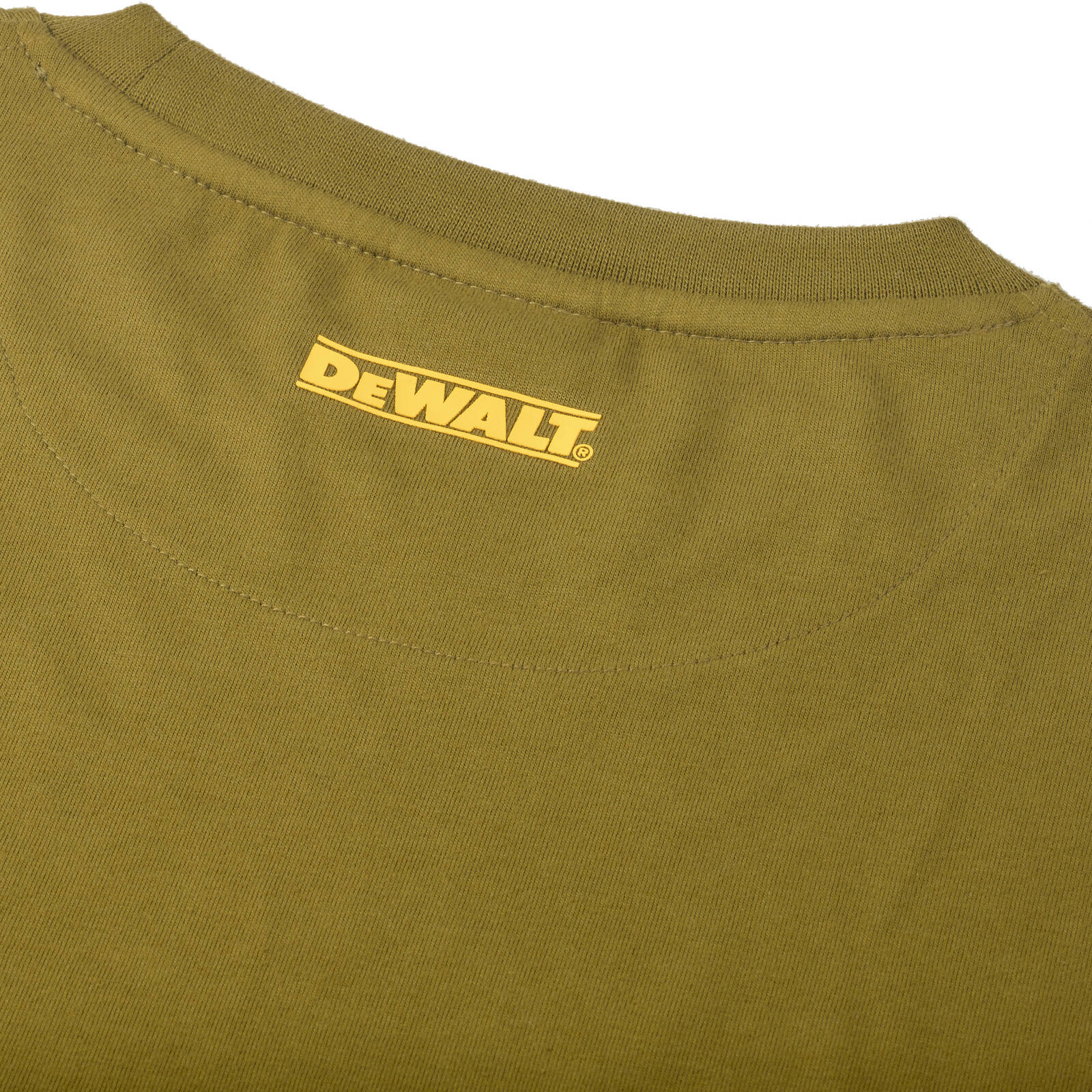 DEWALT Typhoon Olive Crew Neck Shirt - Men's Size S, Cotton Polyester