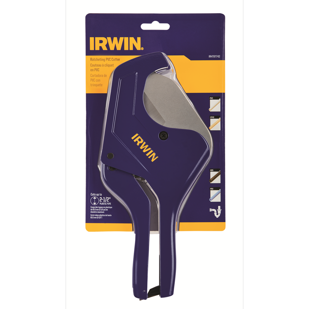 Irwin 63.5mm Large Ratcheting PVC Pipe Cutter